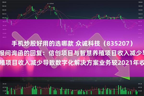 手机炒股好用的选哪款 众诚科技（835207）披露对北交所2024年年报问询函的回复：信创项目与智慧养殖项目收入减少导致数字化解决方案业务较2021年收入显著下滑